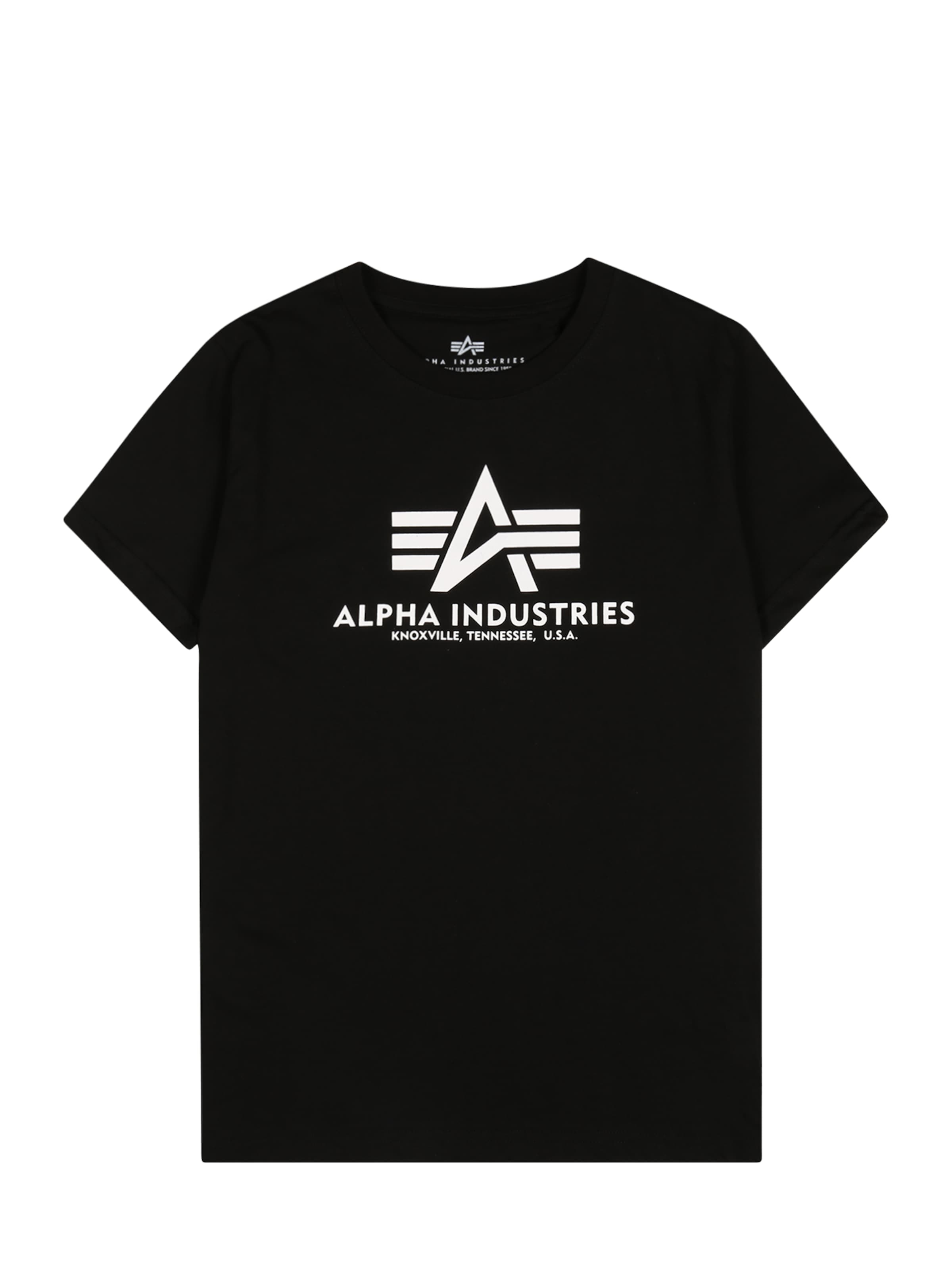 ALPHA INDUSTRIES Shirt in Zwart: voorkant