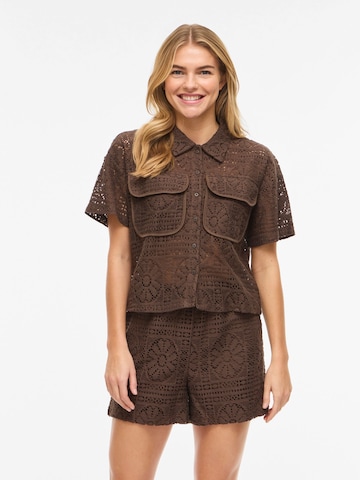VILA Blouse 'VIMerinda' in Bruin: voorkant