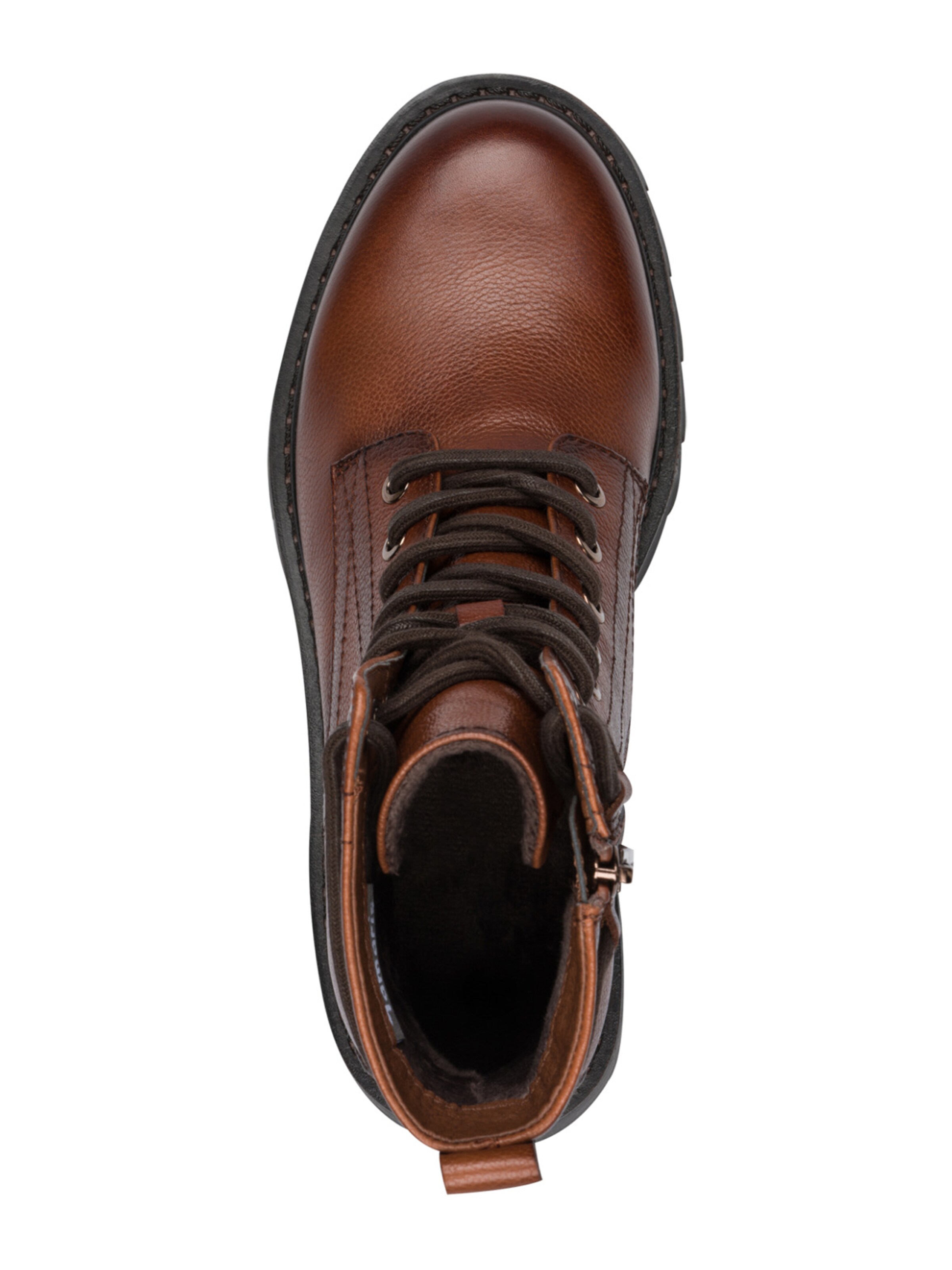 Tamaris Lace-Up Ankle Boots in Brown