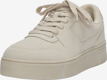Baskets basses Pull&Bear en beige : devant