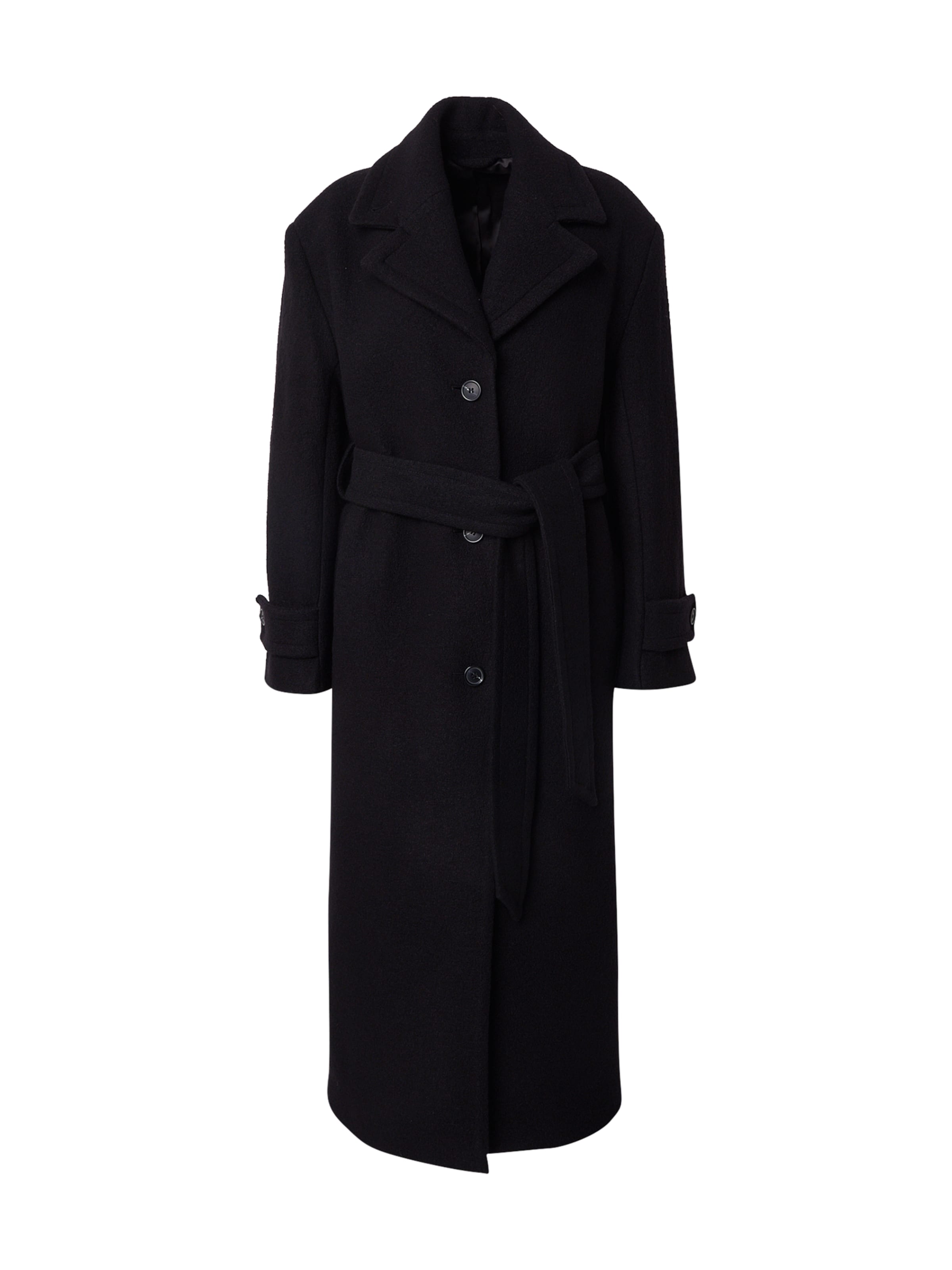 & Other Stories Přechodný kabát – černá: přední strana