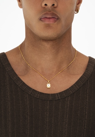 Commen Lines Necklace in Gold: front