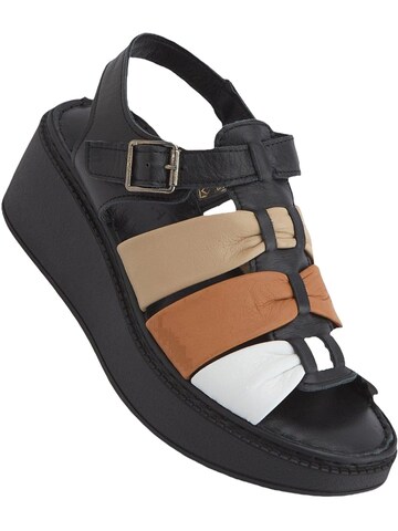 Limoya - Sandalias 'Larisa' en negro: frente