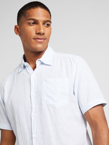 QS Slim fit Button Up Shirt in Blue