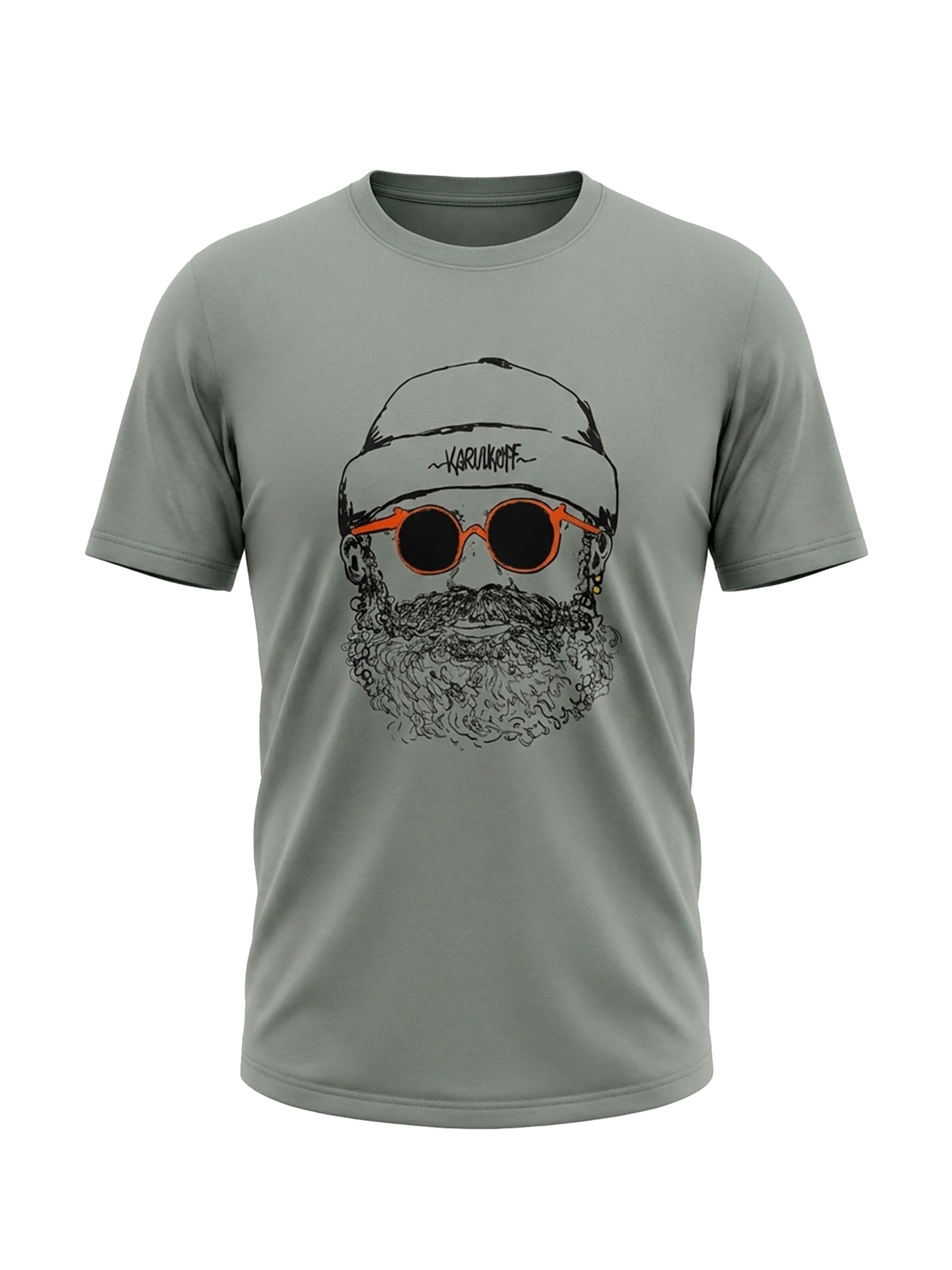karlskopf Shirt 'HIPSTER' in Grey: front