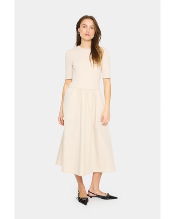 SAINT TROPEZ Jurk 'Luciana' in Beige: voorkant