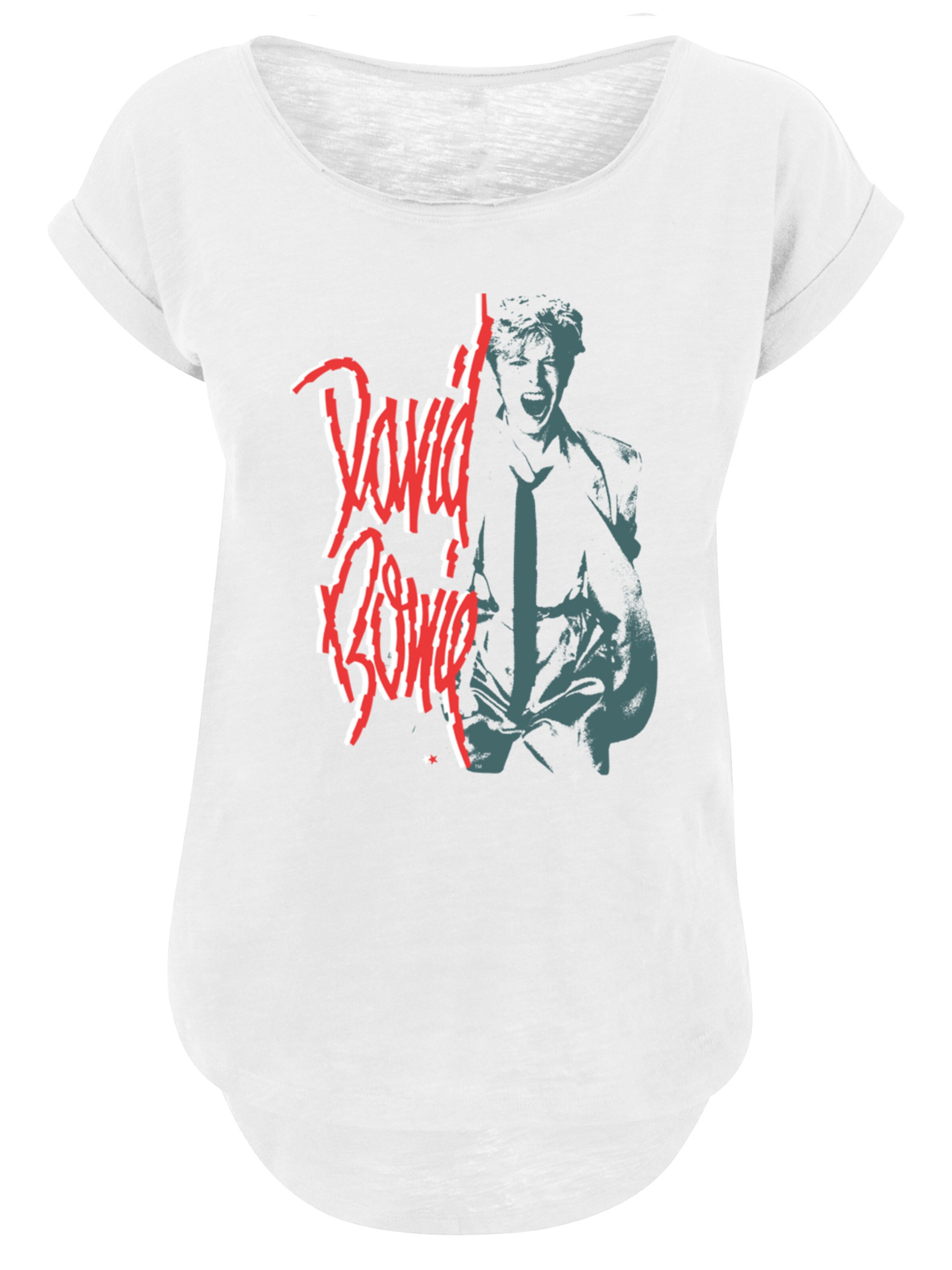 F4NT4STIC Shirt 'David Bowie' in White: front