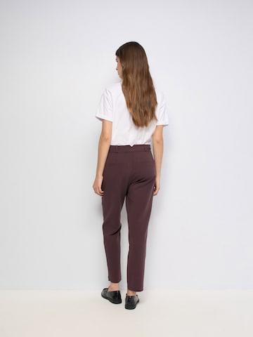 Coupe slim Pantalon chino Salsa Jeans en marron