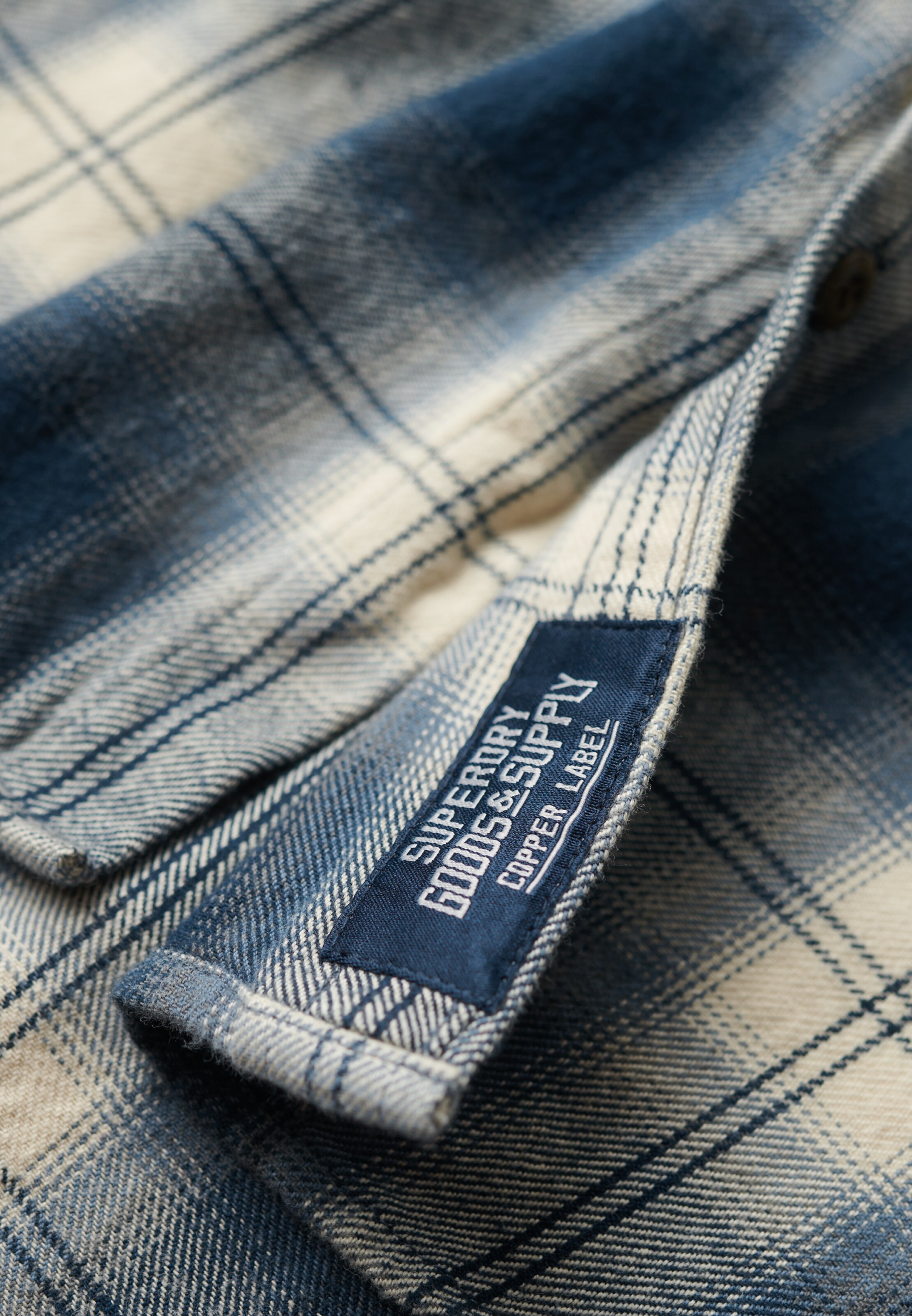 Superdry Regular fit Button Up Shirt in Blue