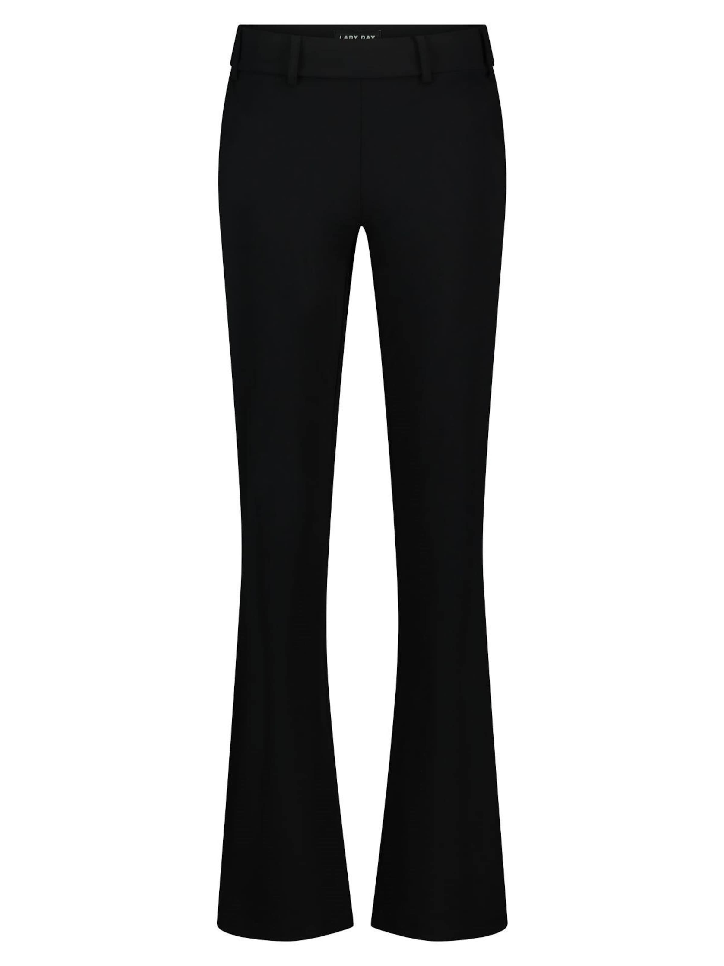 Lady Day Regular Trousers 'Lady Day Poppy Long Zwart' in Black: front