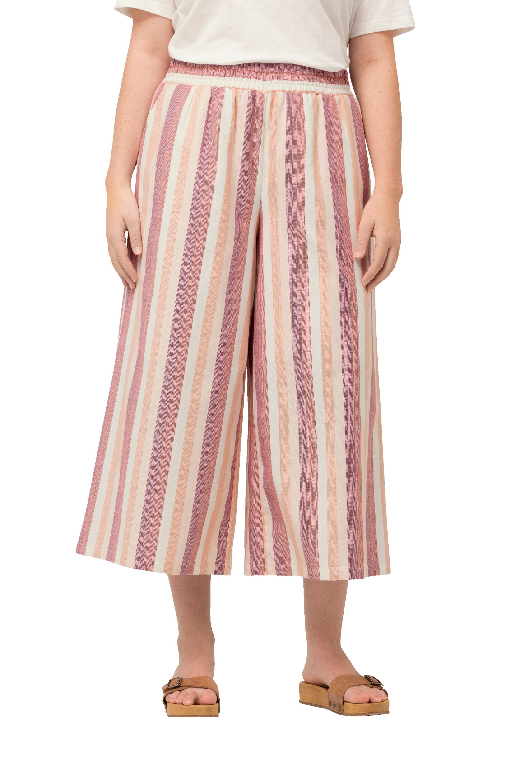 Ulla Popken Wide Leg Hose in Orange: Vorderseite