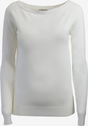 Influencer Sweater in White: front