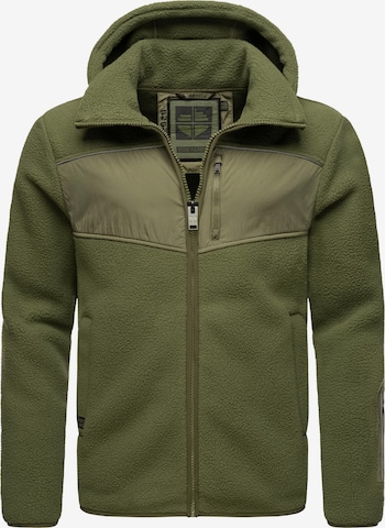 STONE HARBOUR Athletic Fleece Jacket in Green