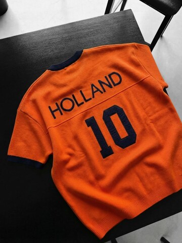 T-Shirt 'Oversize Holland Knit T-shirt - Orange' Kleidermafia en orange