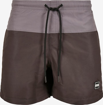 Urban Classics Board Shorts in Brown: front