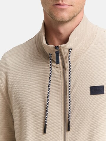 TOM TAILOR Sweat jacket in Brown