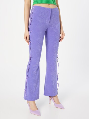 House of Sunny Flared Pants 'CRAFT' in Purple: front