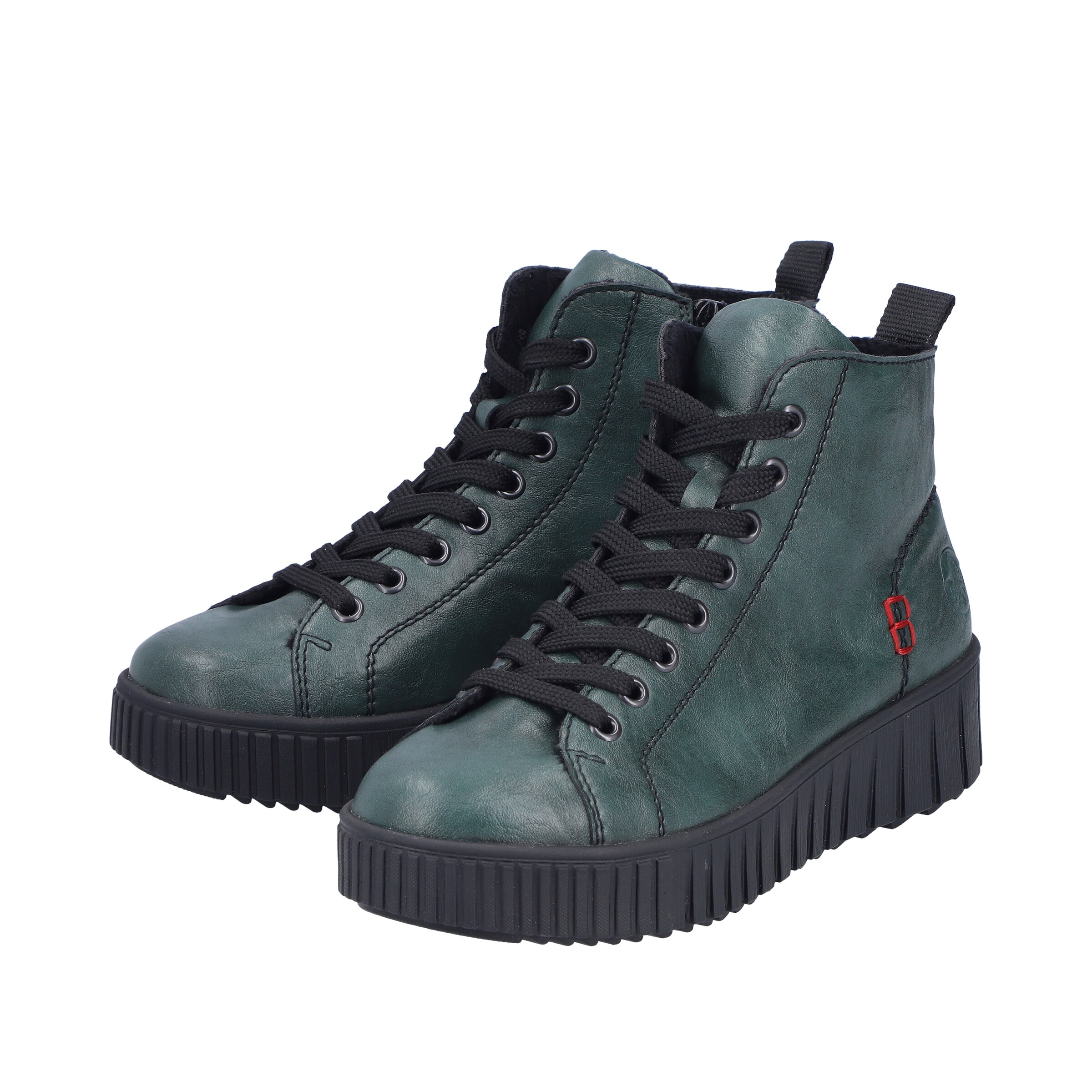 Bottines à lacets Rieker en vert