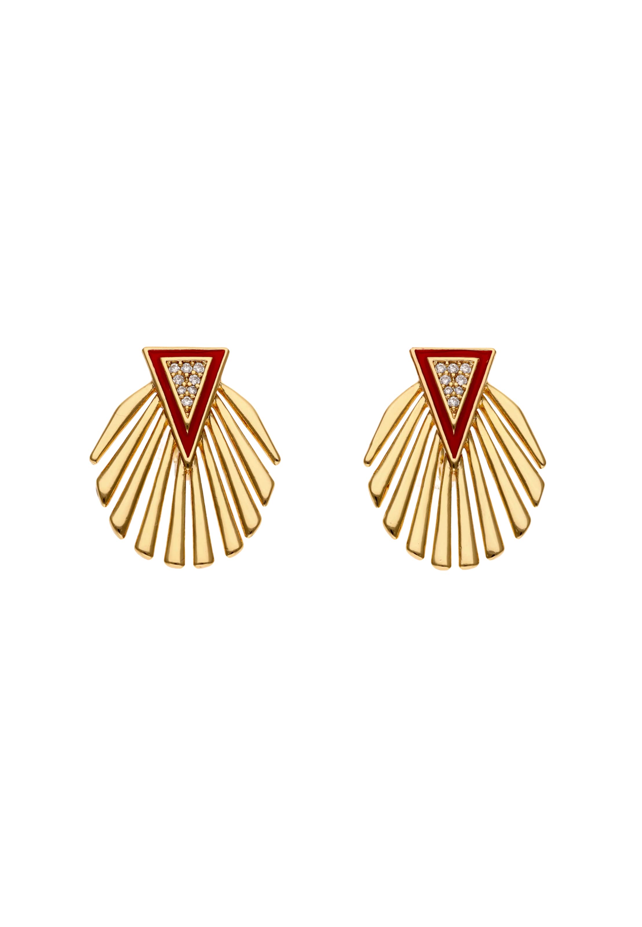 IZIA - Pendientes en oro: frente