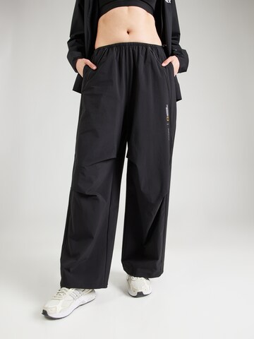 ADIDAS TERREX Wide leg Trousers in Black: front