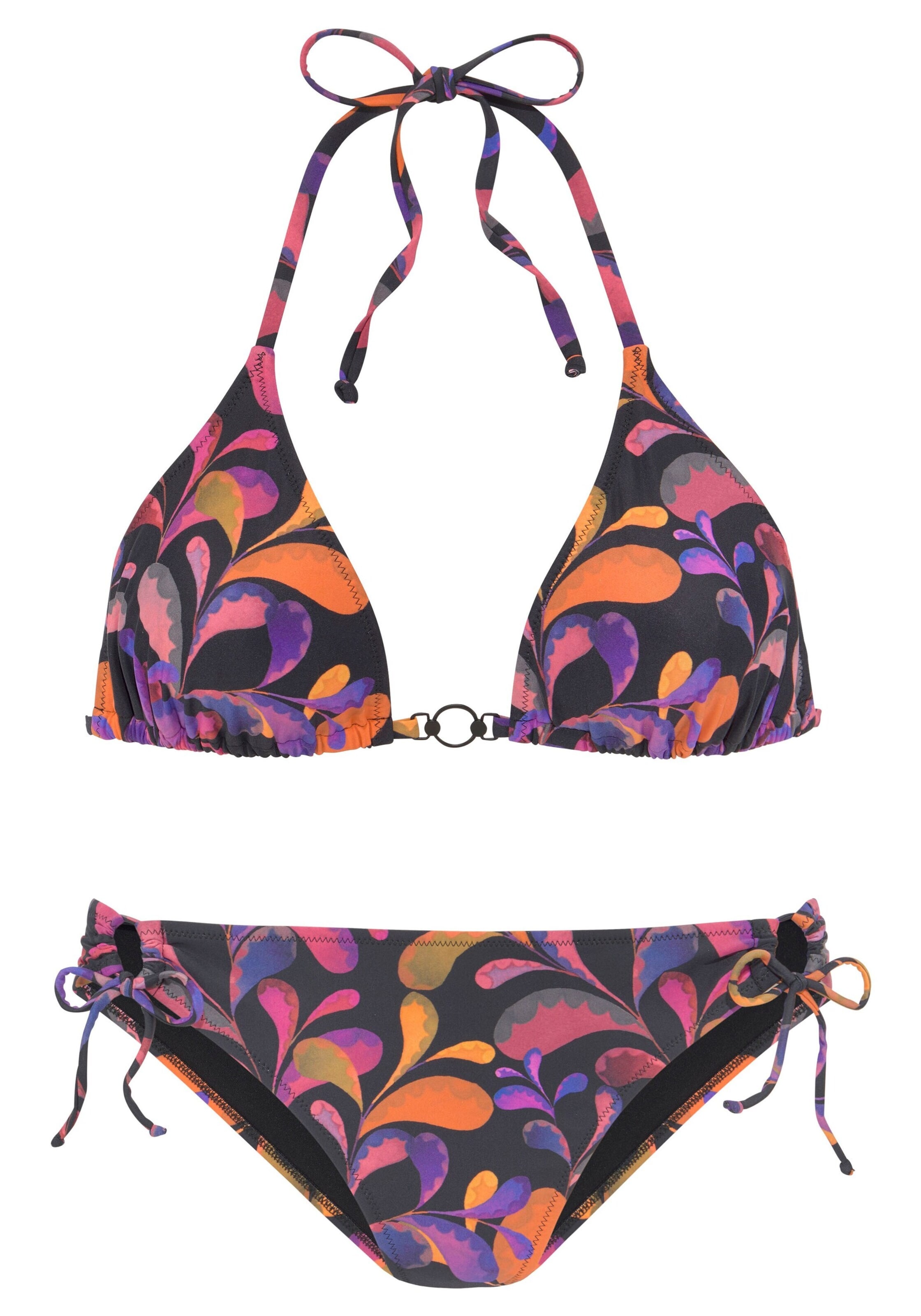 VIVANCE Triangel Bikini in Schwarz: Vorderseite