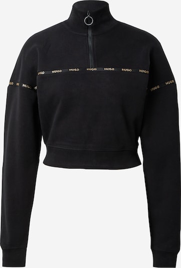 HUGO Sweatshirt 'Darini' i gull / svart, Produktvisning