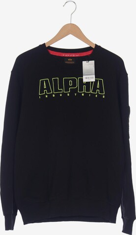 ALPHA INDUSTRIES Sweater L in Schwarz: predná strana