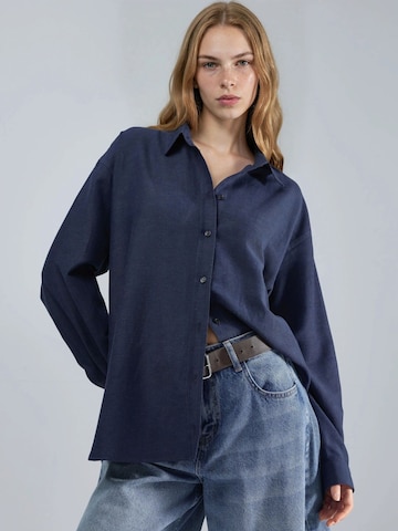 Chemisier Hiccup en bleu : devant