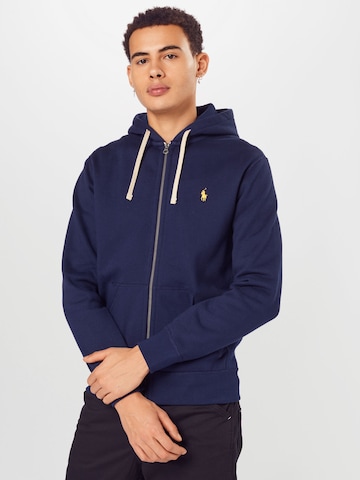 Hanorac de la Polo Ralph Lauren pe albastru: față