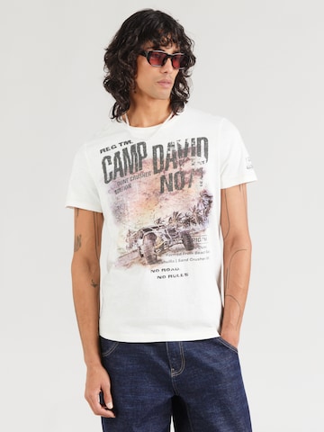 T-Shirt 'Dune Crusher' CAMP DAVID en blanc : devant