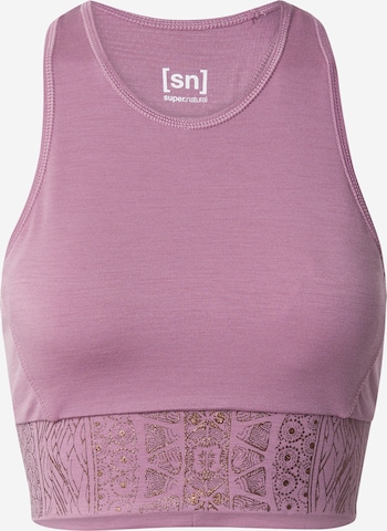 Top sportivo 'ARABESQUE' di super.natural in lilla: frontale