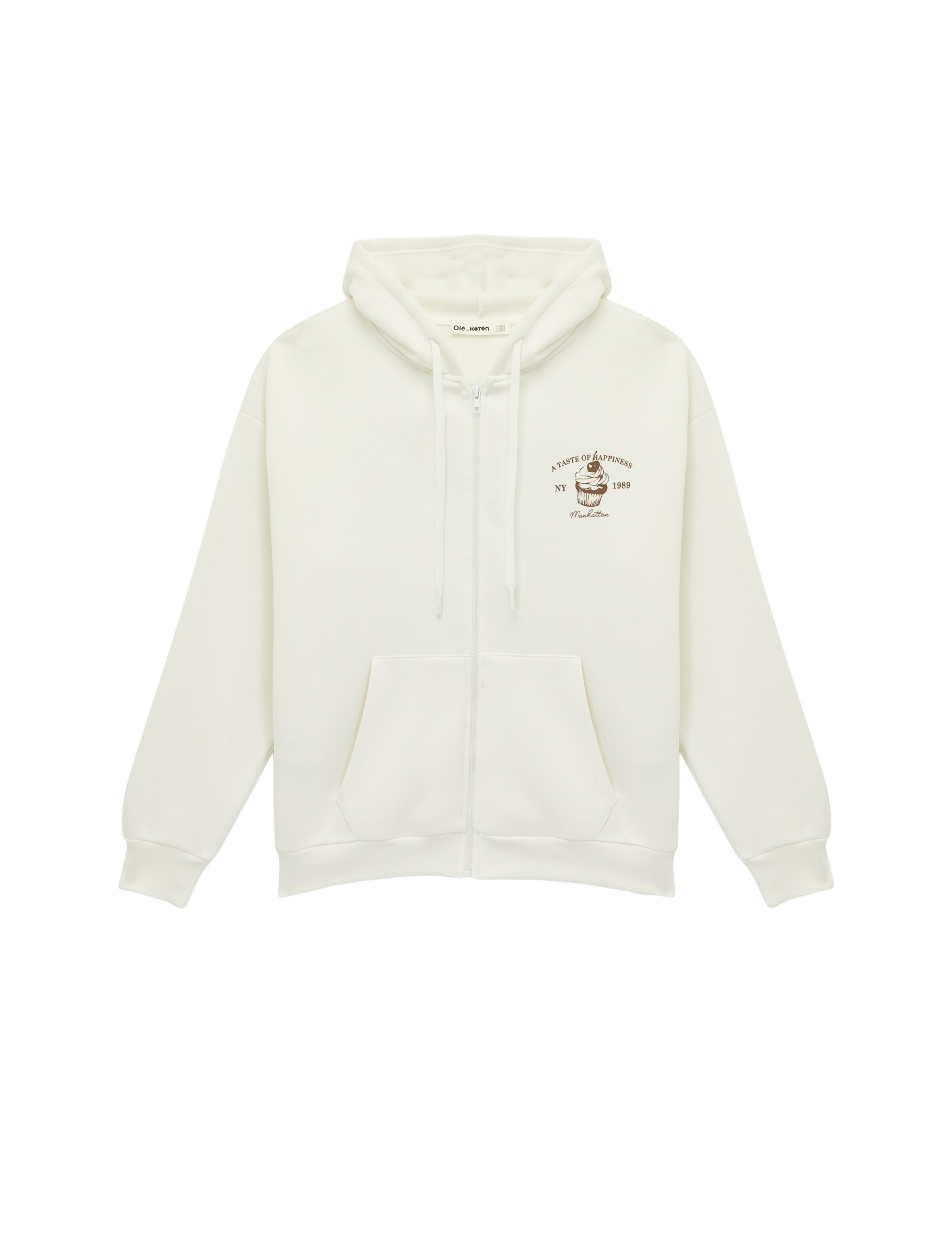 Koton Sweatjacke in Beige: Vorderseite