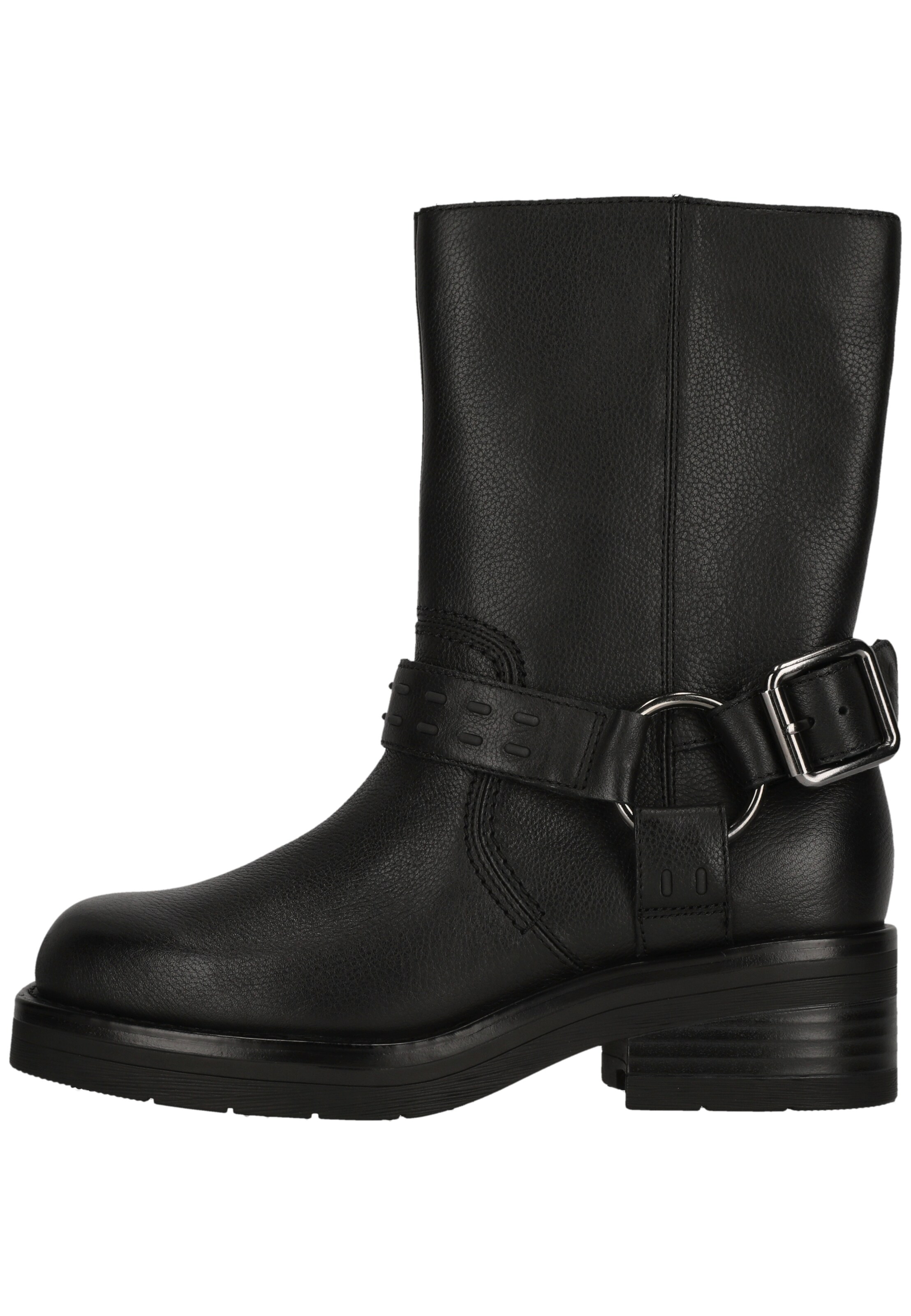CLARKS Bikerboots 'Rebelle Up Black Leather' in Schwarz
