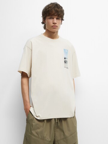 Pull&Bear Tričko – béžová: přední strana