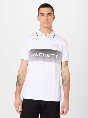 Hackett London - Camiseta 'AMR' en blanco: frente