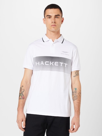 Hackett London - Camiseta 'AMR' en blanco: frente