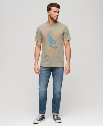 Coupe slim Jean Superdry en bleu : devant