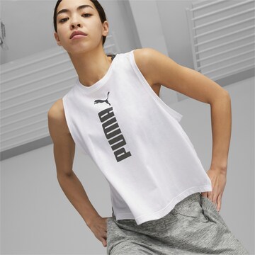 PUMA - Top deportivo en blanco: frente