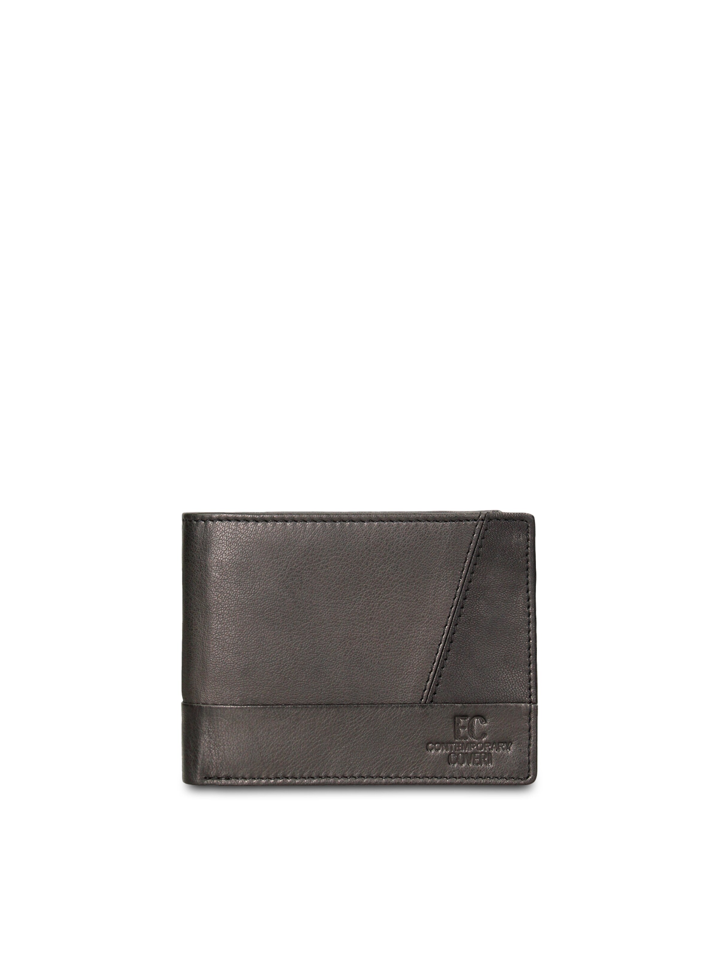 Portamonete 'Portafoglio uomo vera pelle blu - Erebor Prime minimalista' di Coveri Collection in nero: frontale