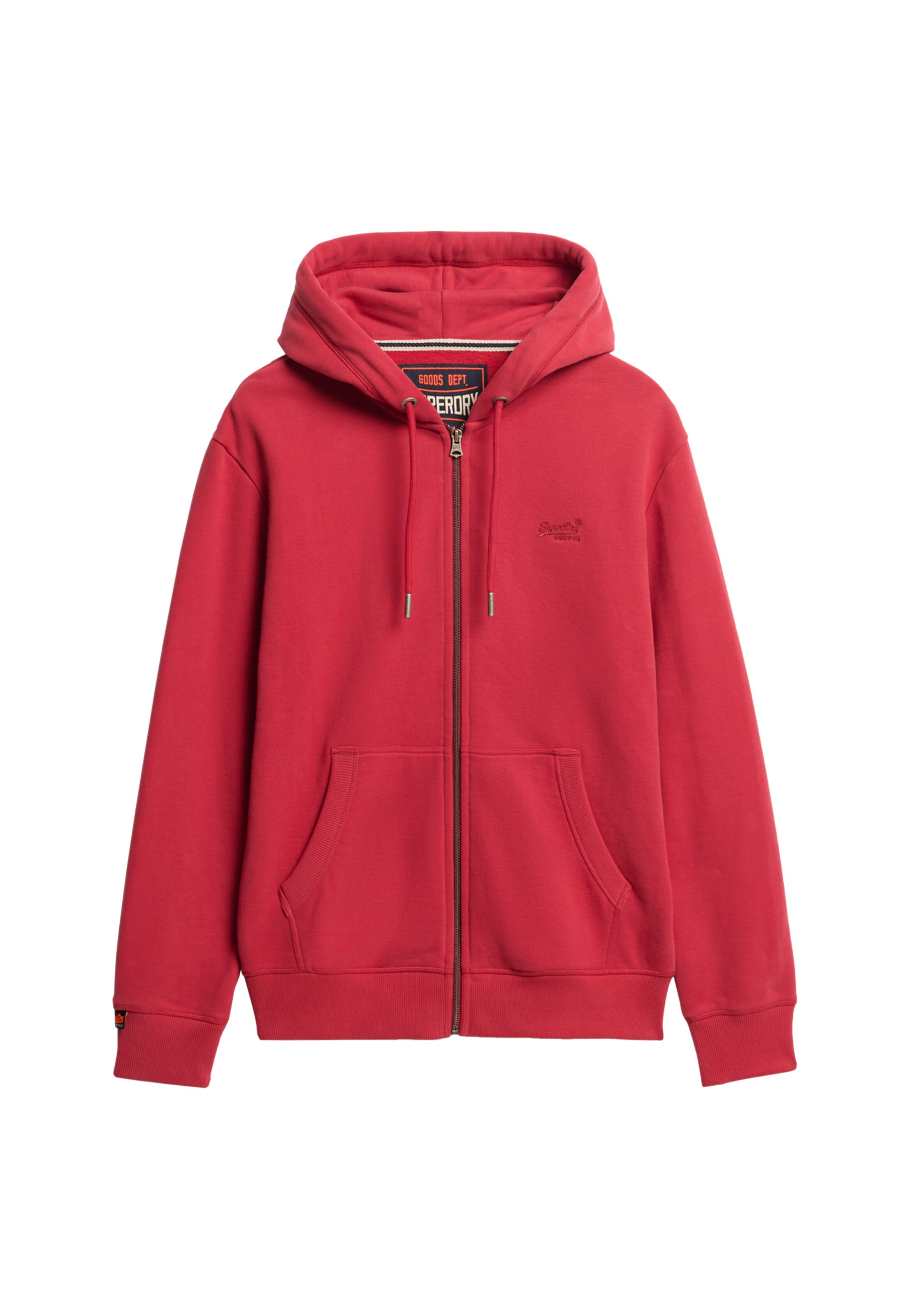 Superdry & Co Zip-Up Hoodie 'Essential' in Red: front