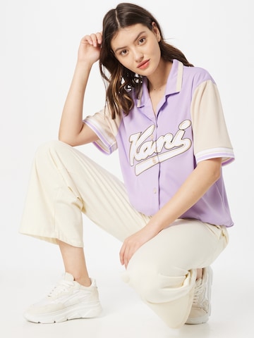 Karl Kani Blouse 'Varsity' in Purple