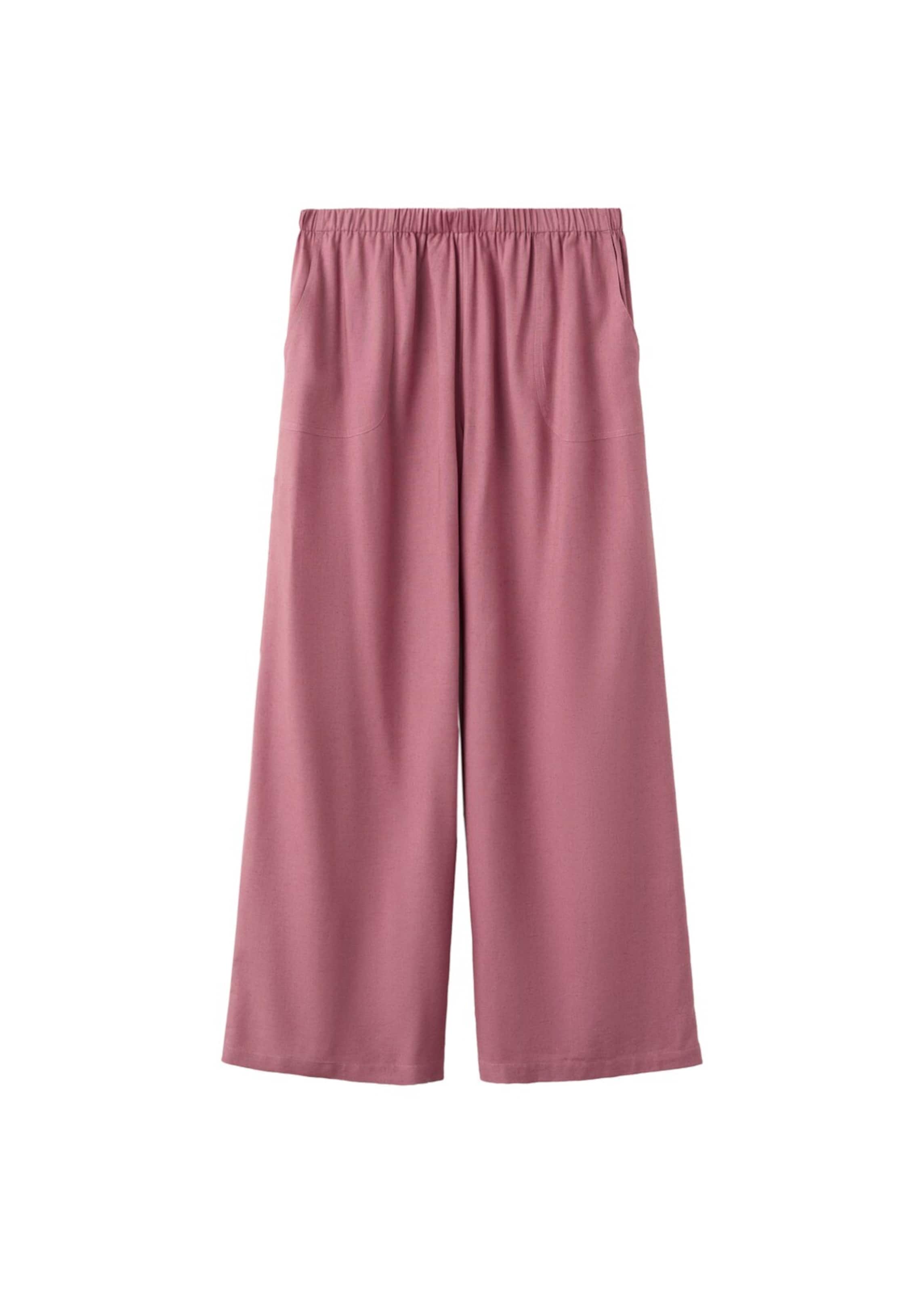 MANGO TEEN Wide Leg Hose in Pink: Vorderseite