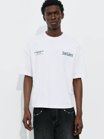 Pull&Bear Tričko 'STWD' - Biela: predná strana