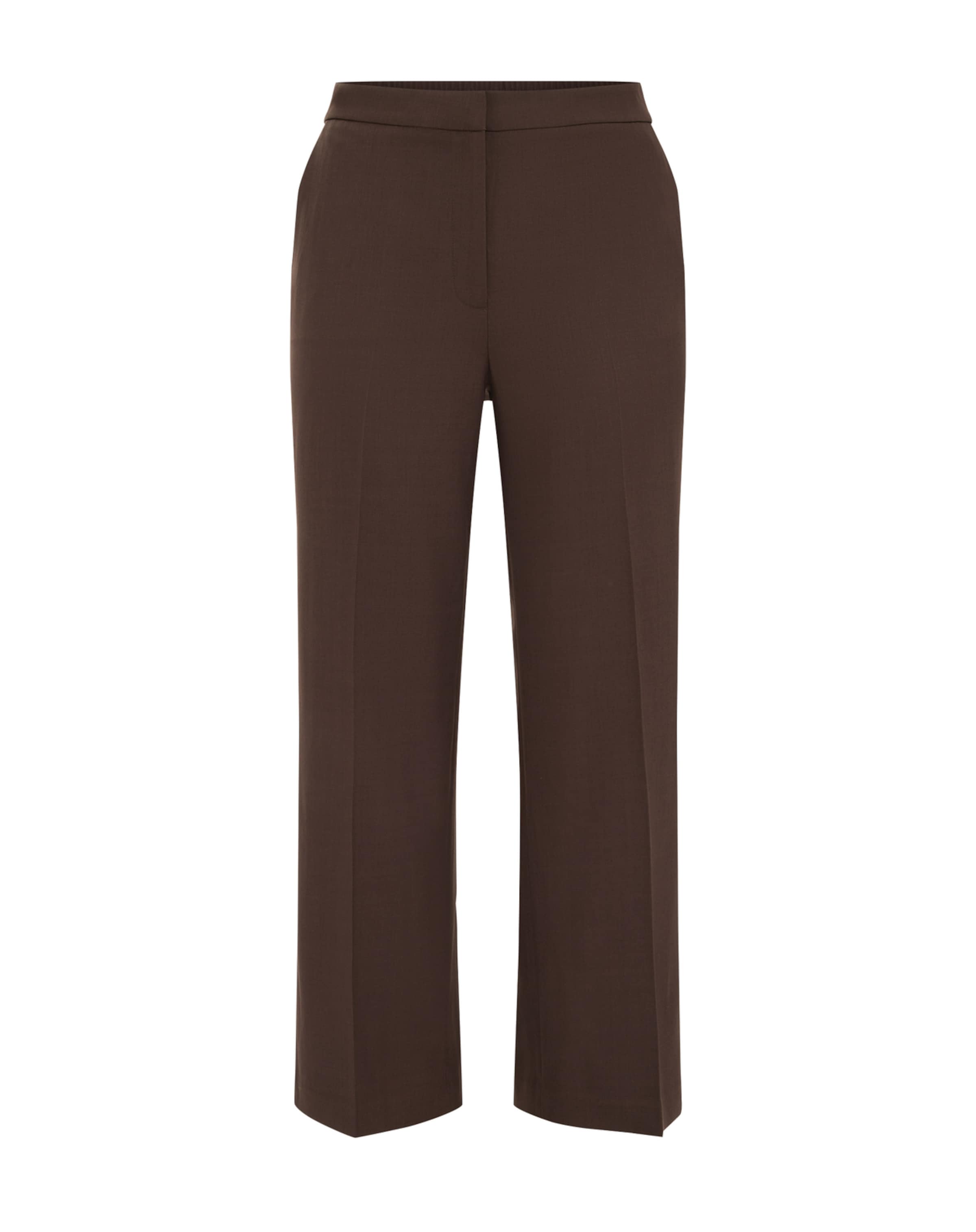 WE Fashion Wide leg Pants in Brown: front