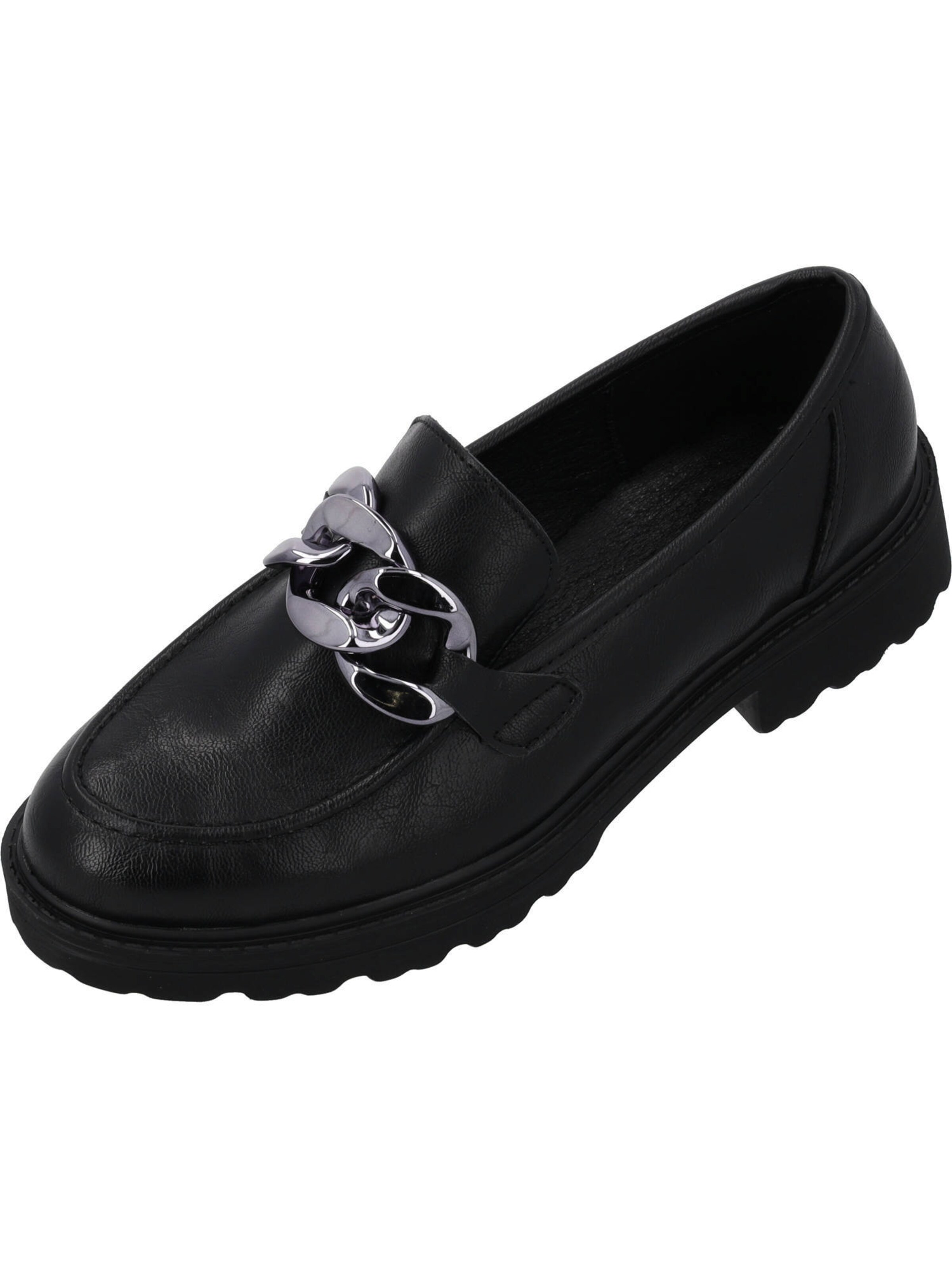 Palado Mokassin 'Kasdy' in Schwarz: Vorderseite