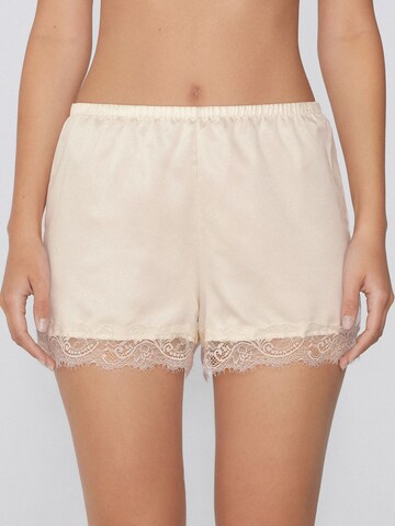 Tezenis Regular Pajama Pants in Beige: front
