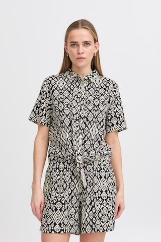 ICHI Blouse in Zwart: voorkant