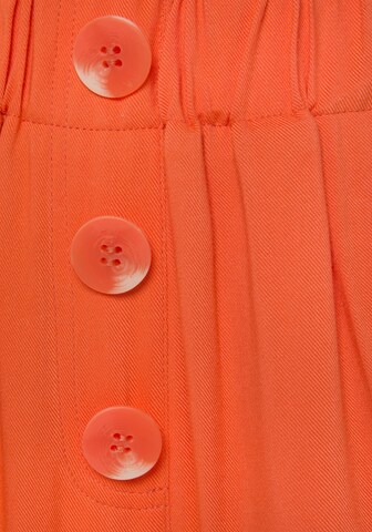 LASCANA Tapered Bandplooibroek in Oranje