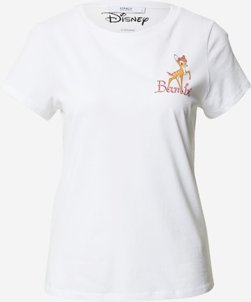 ONLY T-shirt 'Bambi' i vit: framsida