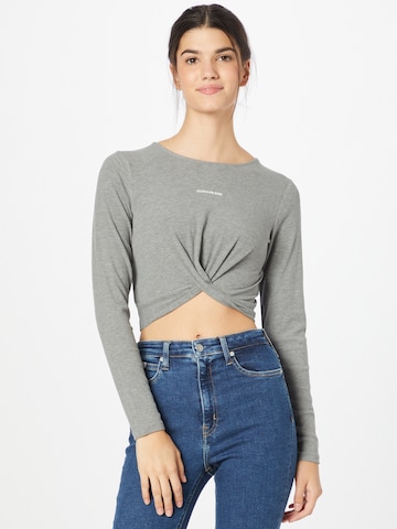 Calvin Klein Jeans T-shirt i grå: framsida